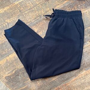 Women's Black Elastic-Waist Drawstring Pants